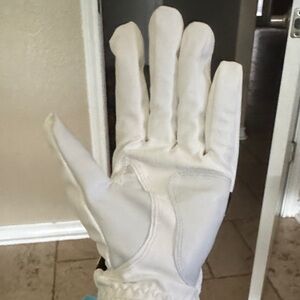 White Leather Gloves